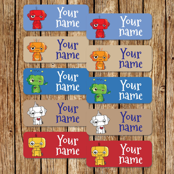 Sad Robot - Small Name Labels - Love my Goodies