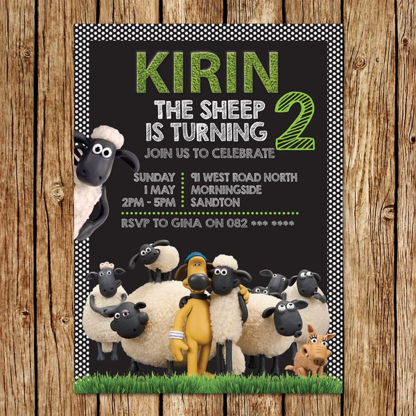 Shaun the Sheep Birthday Invitation - Love my Goodies