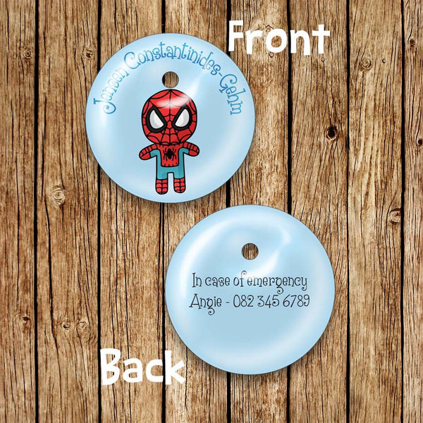Spiderman Round Bag Tag - Love my Goodies