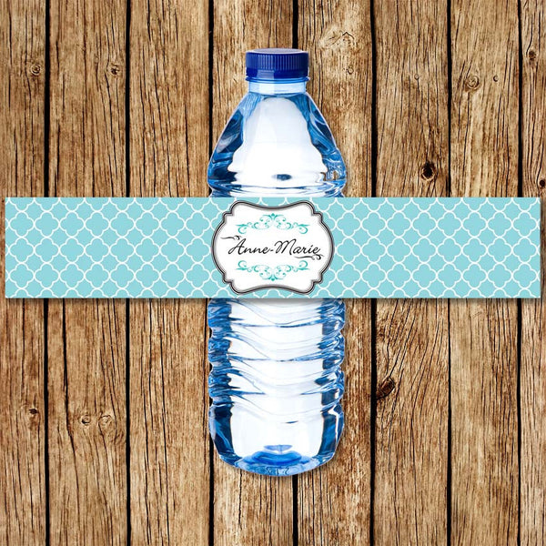 Tiffany Blue Moroccan Water Bottle Wraps - Love my Goodies