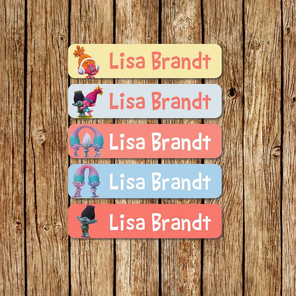 Trolls 1 - Large Name Labels - Love my Goodies