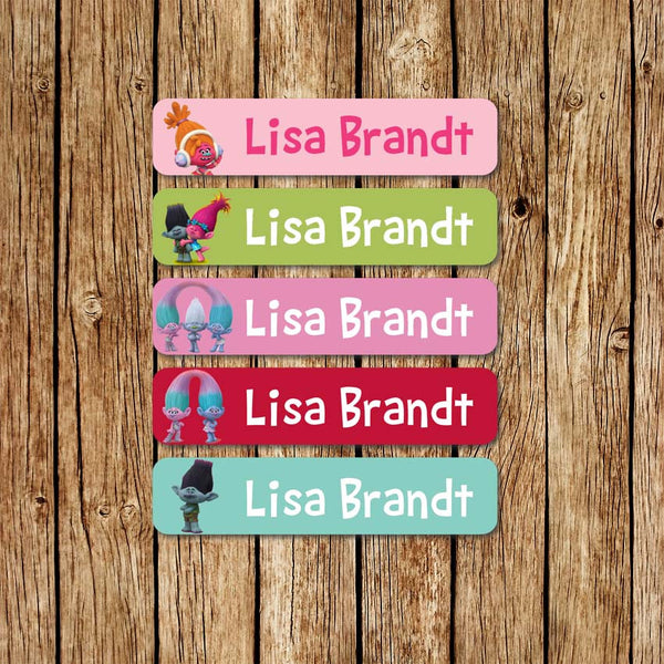 Trolls 1 - Large Name Labels - Love my Goodies