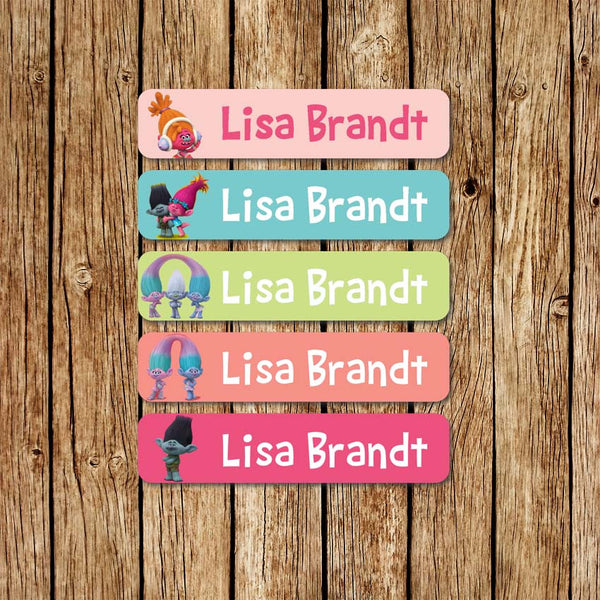 Trolls 1 - Large Name Labels - Love my Goodies