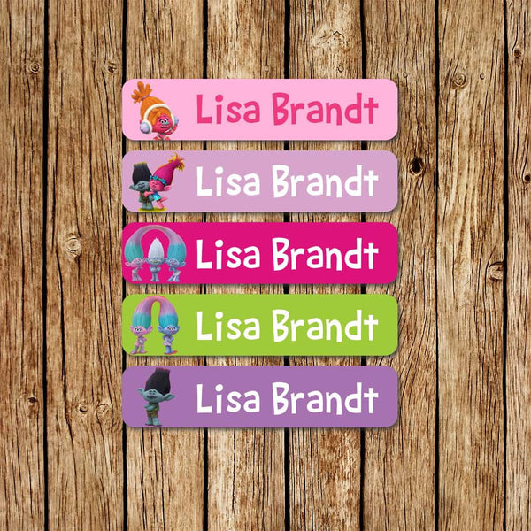 Trolls 1 - Large Name Labels - Love my Goodies