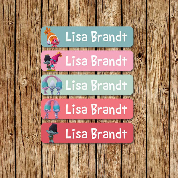 Trolls 1 - Large Name Labels - Love my Goodies