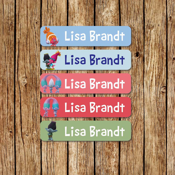 Trolls 1 - Large Name Labels - Love my Goodies