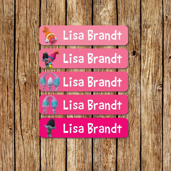 Trolls 1 - Large Name Labels - Love my Goodies