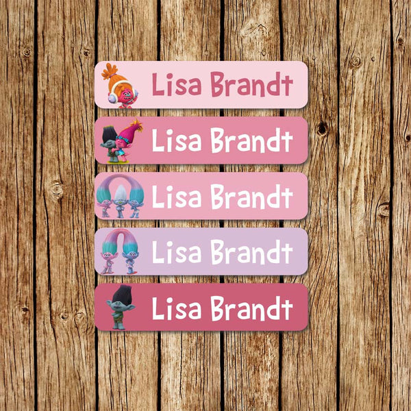 Trolls 1 - Large Name Labels - Love my Goodies
