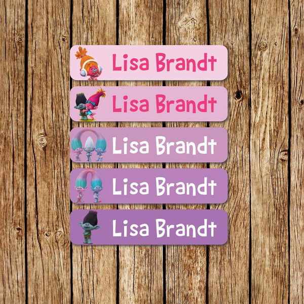 Trolls 1 - Large Name Labels - Love my Goodies