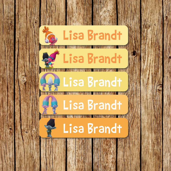 Trolls 1 - Large Name Labels - Love my Goodies