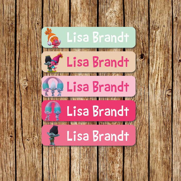 Trolls 1 - Large Name Labels - Love my Goodies