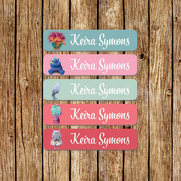 Trolls 2 - Large Name Labels - Love my Goodies