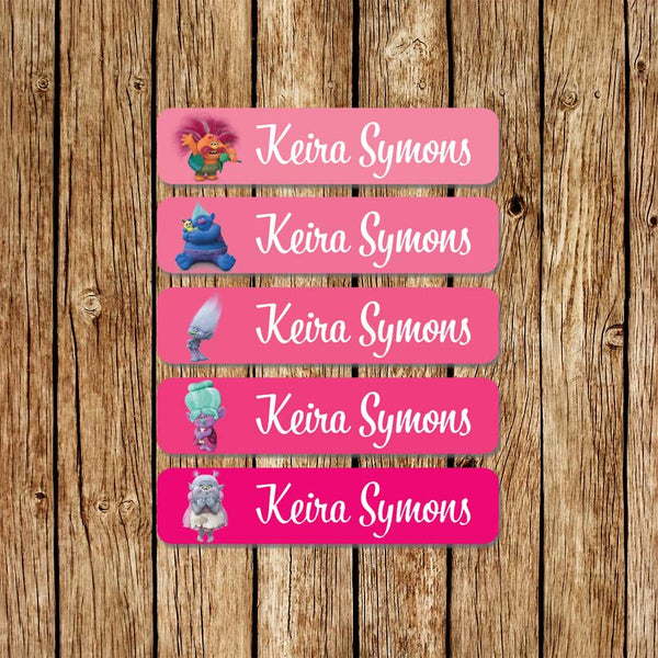 Trolls 2 - Large Name Labels - Love my Goodies