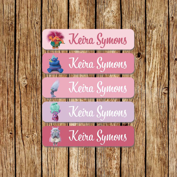 Trolls 2 - Large Name Labels - Love my Goodies