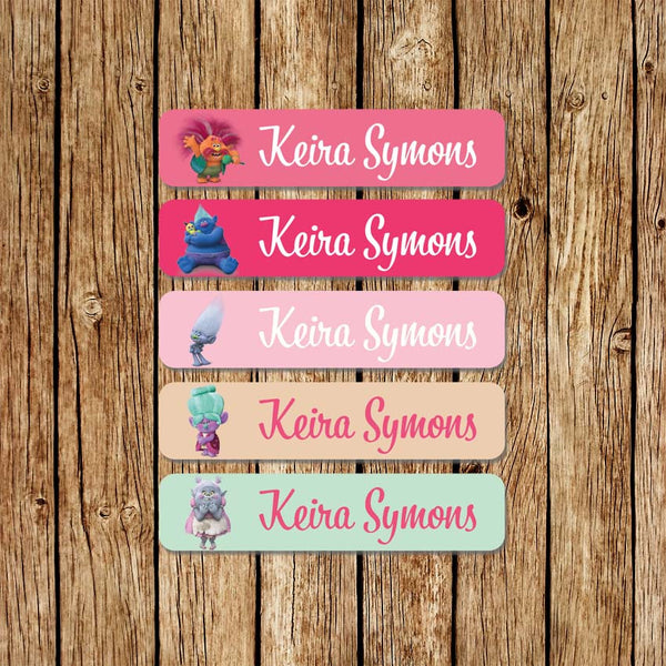 Trolls 2 - Large Name Labels - Love my Goodies