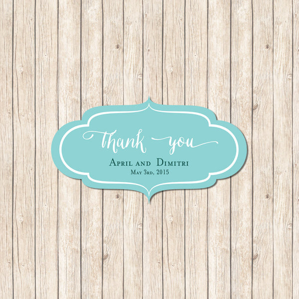 Engagement or Wedding Sticker - Tiffany Thank You - Love my Goodies
