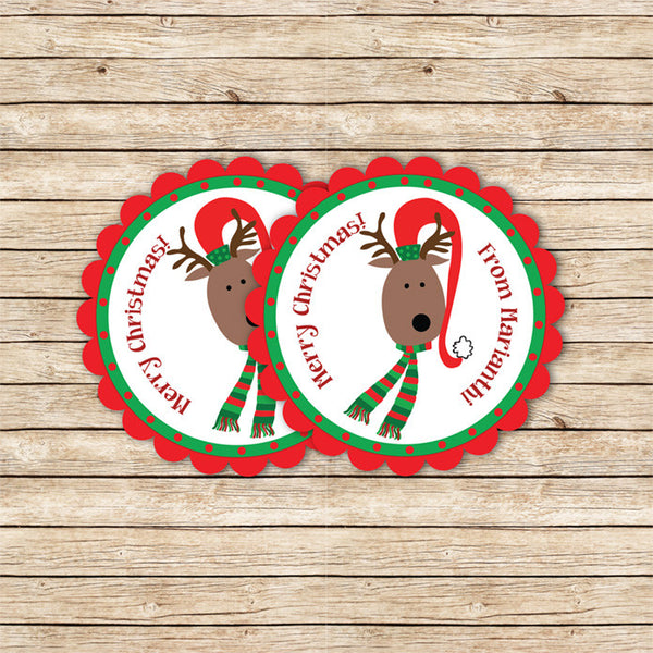 Cute Reindeer Christmas Sticker - Love my Goodies