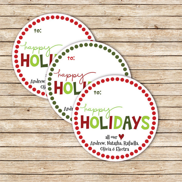 Happy Holidays Gift Label TO: - Love my Goodies