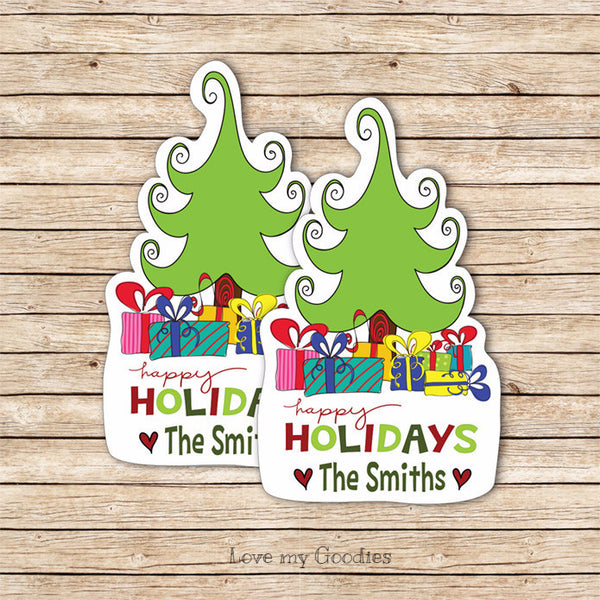 Happy Holidays Tree (Shaped) - Love my Goodies